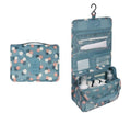 Travel set High quality waterproof portable man toiletry bag women cosmetic organizer pouch Hanging wash bags-Blue flower-JadeMoghul Inc.