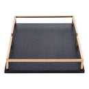 Trays Vanity Tray - 15.7" X 11.6" X 2" Black Square Table Tray HomeRoots
