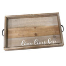 Trays Wooden Tray - "Love Lives Here" Wood Tray HomeRoots