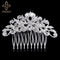 TREAZY Leaf Flower Butterfly Wedding Tiara Diamante Silver Plated Crystal Pearl Hair Combs Hairpins Bridal Jewelry Accessories