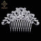 TREAZY Leaf Flower Butterfly Wedding Tiara Diamante Silver Plated Crystal Pearl Hair Combs Hairpins Bridal Jewelry Accessories