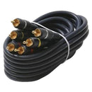 Triple RCA Composite Video Cable (6ft)-Cables, Connectors & Accessories-JadeMoghul Inc.