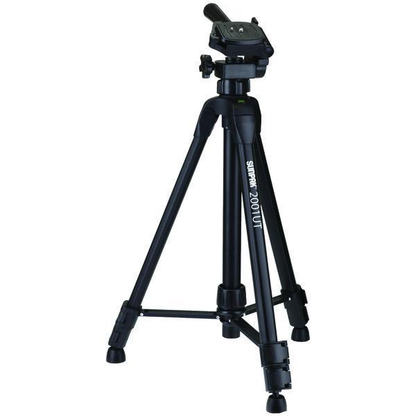 Tripod with 3-Way Pan Head (Folded height: 18.5"; Extended height: 49"; Weight: 2.3lbs)-Camera & Camcorder Accessories-JadeMoghul Inc.