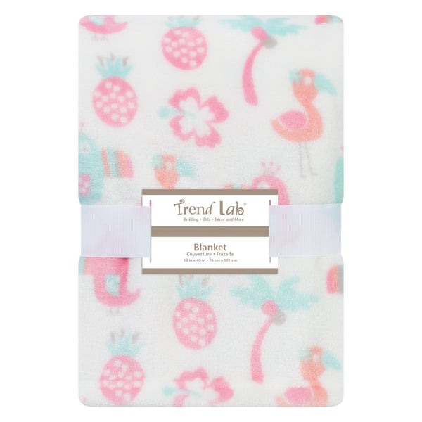 Tropical Pastel Plush Baby Blanket-TRPCL-JadeMoghul Inc.