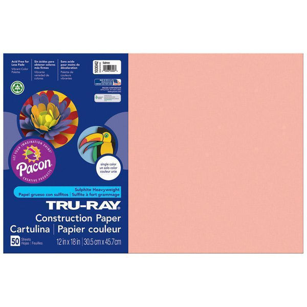 TRU RAY 12X18 SALMON CONSTRUCTION-Arts & Crafts-JadeMoghul Inc.