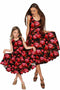 True Passion Vizcaya Fit & Flare Red Fancy Party Dress - Girls