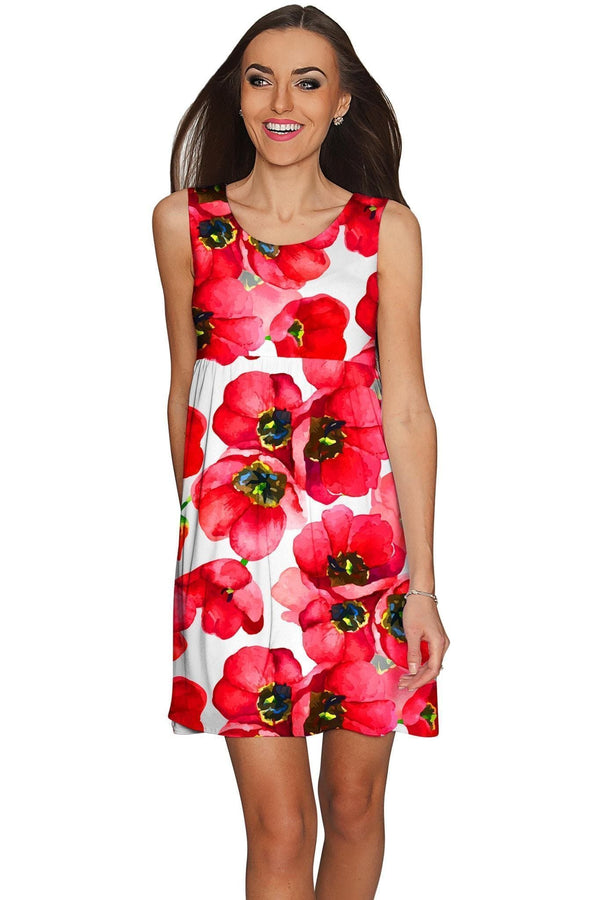 Tulip Salsa Sanibel Empire Waist Red Summer Dress - Women