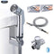 Two function toilet hand bidet faucet bathroom bidet shower sprayer brass T adapter 1.2m hose tank hooked  holder easy install JadeMoghul Inc. 