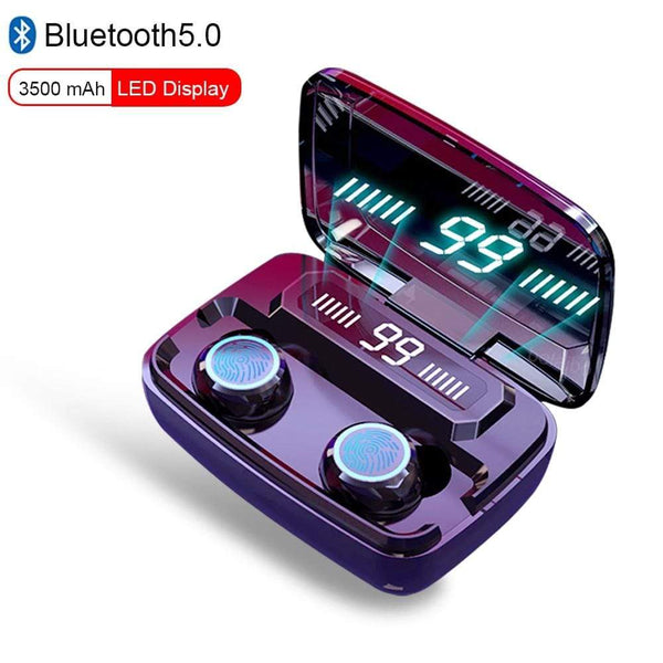 TWS Bluetooth 5.0 Headphone Wireless Earphone Touch Control Waterproof 9D Stereo Sport Gaming Headset LED Display With Mic JadeMoghul Inc. 