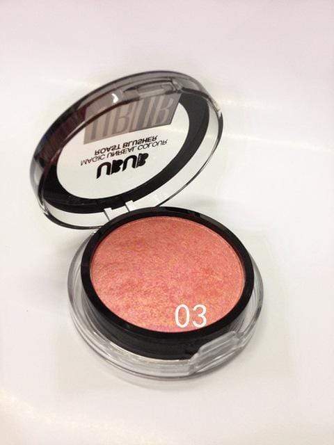 UBUB 8 Color New Makeup Baking Blush With Puff Bronzer Baked Cheek Color Blusher Palette Petal Face Power