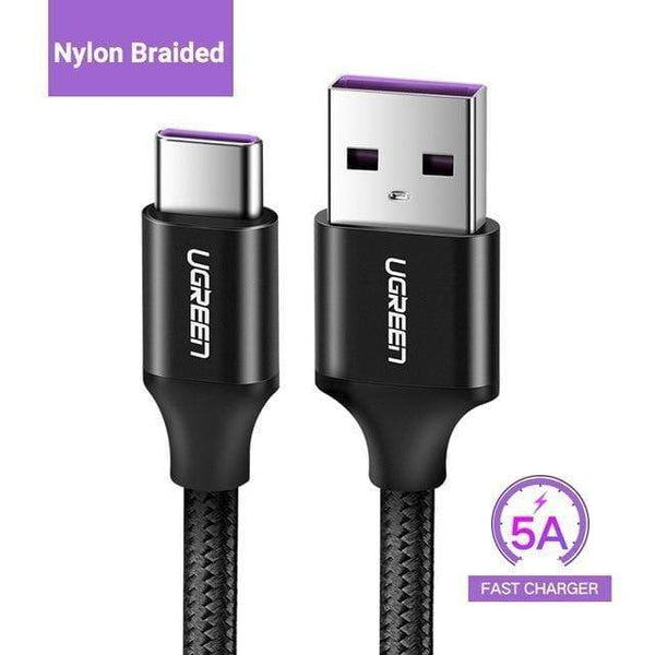 Ugreen 5A USB Type C Cable for Huawei P10 P20 Pro USB 3.1 Fast Charging USB C Data Cable for Honor V 10 Supercharge Type-C Cable