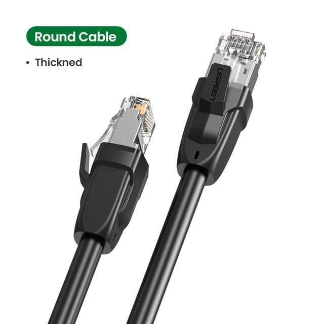UGREEN Ethernet Cable CAT8 40Gbps 2000MHz CAT 8 Networking Nylon Braided Internet Lan Cord for Laptops PS 4 Router RJ45 Cable JadeMoghul Inc. 