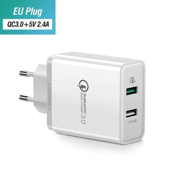 Ugreen Quick Charge 3.0 30W QC 3.0 USB Charger for iPhone X 8 Fast Charger for Samsung Galaxy s8 s9 Xiaomi mi 8 Quick Charge 3.0