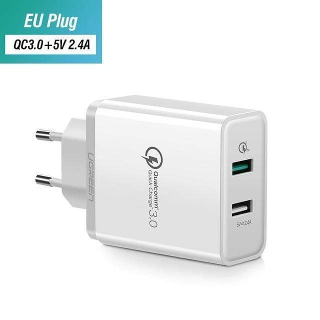 Ugreen Quick Charge 3.0 30W QC 3.0 USB Charger for iPhone X 8 Fast Charger for Samsung Galaxy s8 s9 Xiaomi mi 8 Quick Charge 3.0