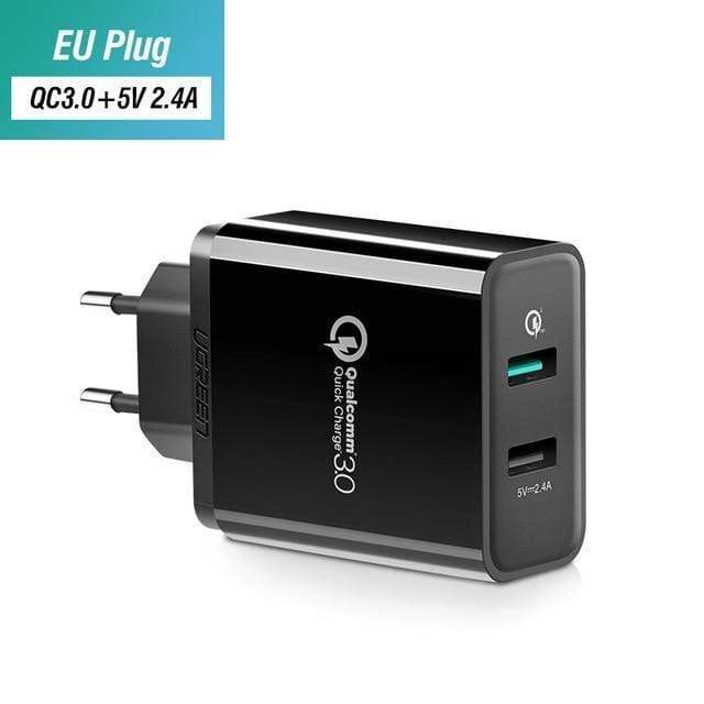 Ugreen Quick Charge 3.0 30W QC 3.0 USB Charger for iPhone X 8 Fast Charger for Samsung Galaxy s8 s9 Xiaomi mi 8 Quick Charge 3.0