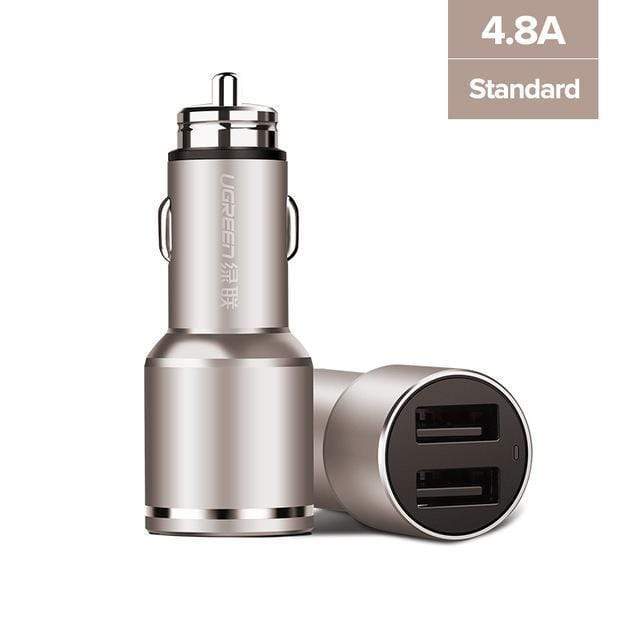 Ugreen USB Car Charger for Xiaomi Mini Dual Car-Charger 3.6A Universal Fast Mobile Phone Charger for iPhone X 8 7 6S Car Charger