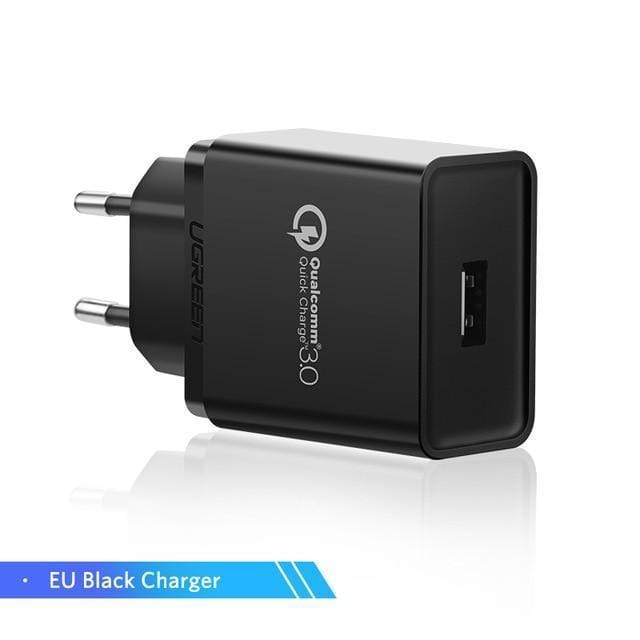 Ugreen USB Charger 18W Quick Charge 3.0 Mobile Phone Charger for iPhone Fast QC 3.0 Charger for Huawei Samsung Galaxy S9+ S8+
