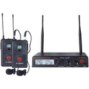 UHF Dual 100-Channel Wireless Lavalier Handheld Microphone System-Microphones & Accessories-JadeMoghul Inc.