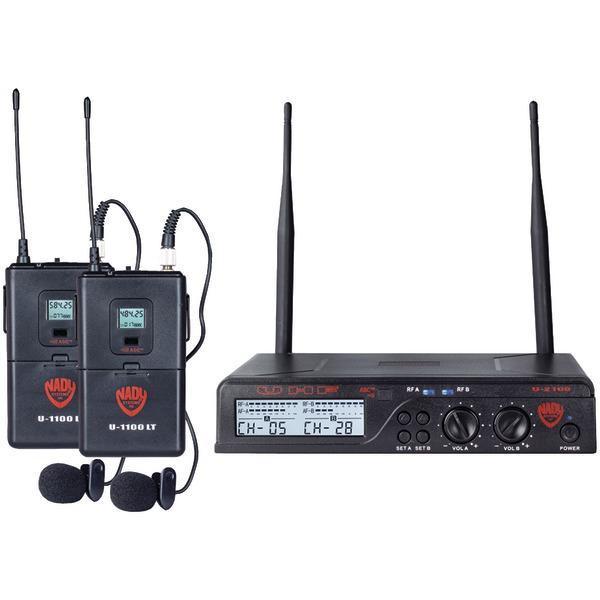 UHF Dual 100-Channel Wireless Lavalier Handheld Microphone System-Microphones & Accessories-JadeMoghul Inc.