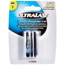 UL14500SL-2P 14500 Lithium Batteries for Solar Lighting, 2 pk-Round Cell Batteries-JadeMoghul Inc.