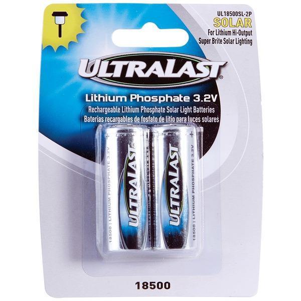 UL18500SL-2P 18500 Lithium Batteries for Solar Lighting, 2 pk-Round Cell Batteries-JadeMoghul Inc.