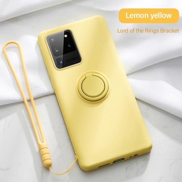 Ultra-thin Silicone Magnetic Holder Phone Case For Samsung Galaxy S20 S10 E 5G S9 S8 Note 20 10 9 Plus Stand Ring Bracket Cover JadeMoghul Inc. 
