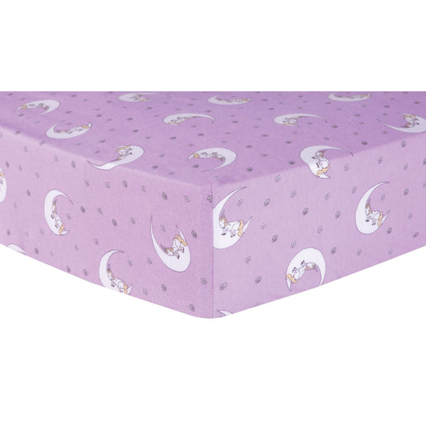 Unicorn Moon Deluxe Flannel Fitted Crib Sheet-WHIM-G-JadeMoghul Inc.