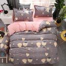 Unihome polyester microfiber Duvet Cover Set 1pc Duvet Cover 1pc Bed Sheet Set 2pcs Pillowcase Full/Queen/King Size Bedding Set-AS 17-Full-JadeMoghul Inc.