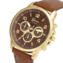 Unisex Casual Leather Quartz Analog Wrist Watch AExp