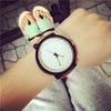 Unisex Fashion Watch - Lovers Couple Watch - Leather Quartz Wrist Watch-White-JadeMoghul Inc.