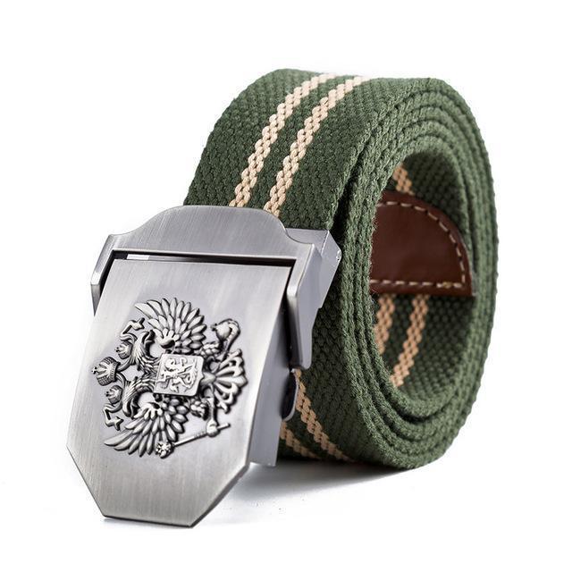 Unisex Tactical Belt / High Quality Military Belt-Green Stripes-110cm-JadeMoghul Inc.