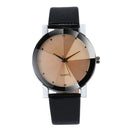 Unisex Watch - Quartz Stainless Steel Dial Leather Band WristWatch