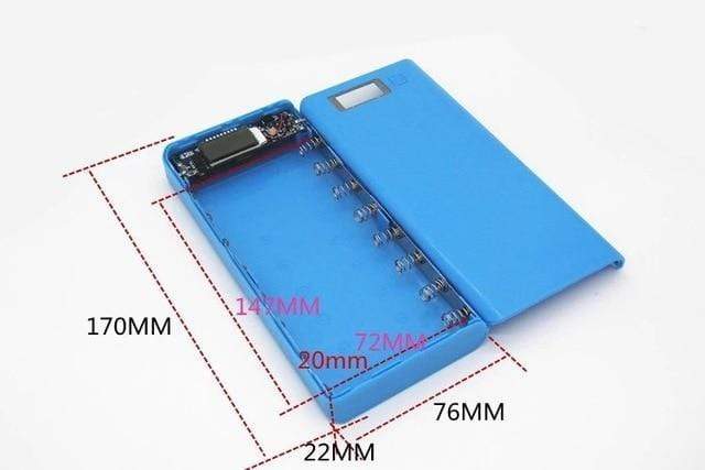 Universal 2A 8*18650  5x18650 LCD Dual USB Battery Charger Kit DIY 18650 box Power Bank Pack Case Charger with Flashlight phone