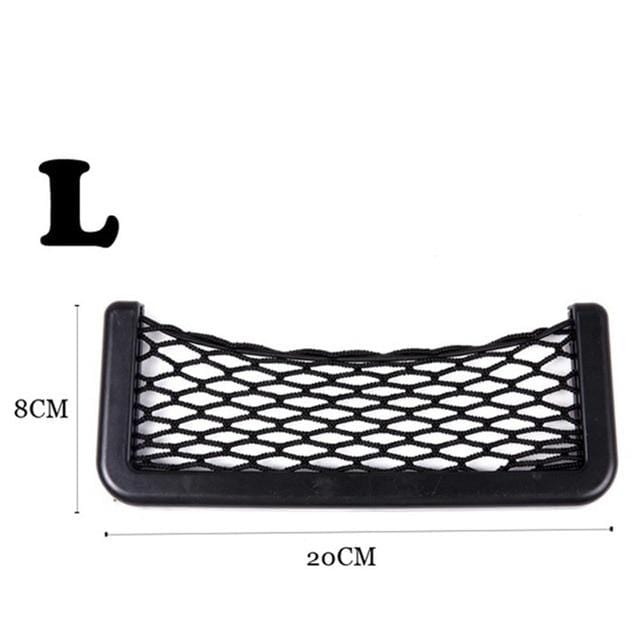 Universal Car Seat Side Back Storage Net Bag Phone Holder Pocket Organizer Black JadeMoghul Inc. 