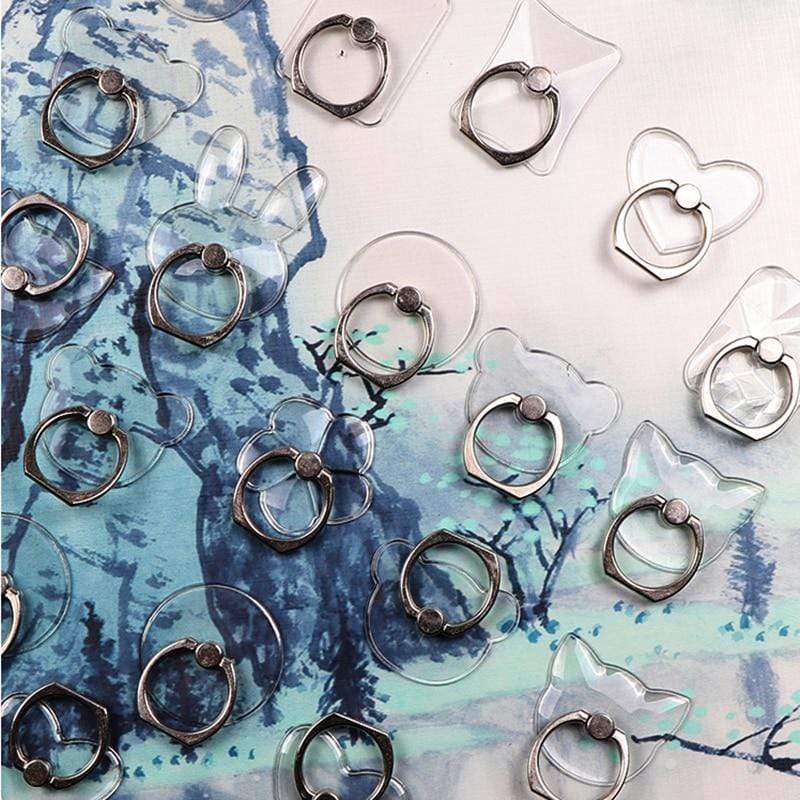 Universal Stent Mobile Phone Holder Stand Finger Ring Magnetic For cute Cell Smart Phone Transparent holder for iphone XS MAX 7 JadeMoghul Inc. 