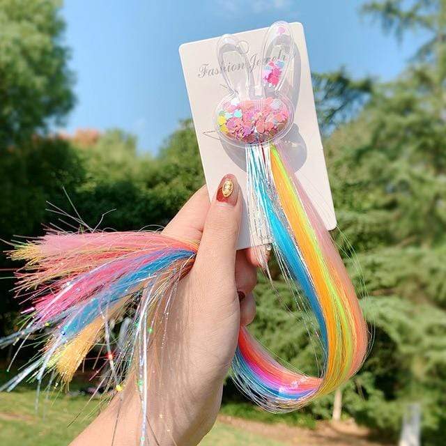 UNTAMED Children Colorful Wig Hairpins Hair Accessories Kids Girls Hairclip Fake Hair Twist Braid Headdress Hair Clips Barrettes JadeMoghul Inc. 