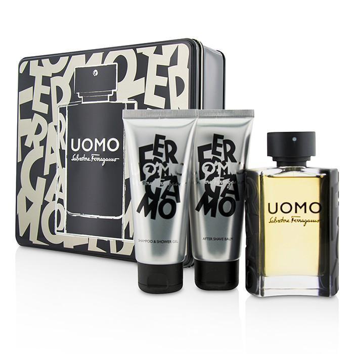 Uomo Coffret: Eau De Toilette Spray 100ml-3.4oz + Shampoo & Shower Gel 100ml-3.4oz + After Shave Balm 100ml-3.4oz - 3pcs-Fragrances For Men-JadeMoghul Inc.