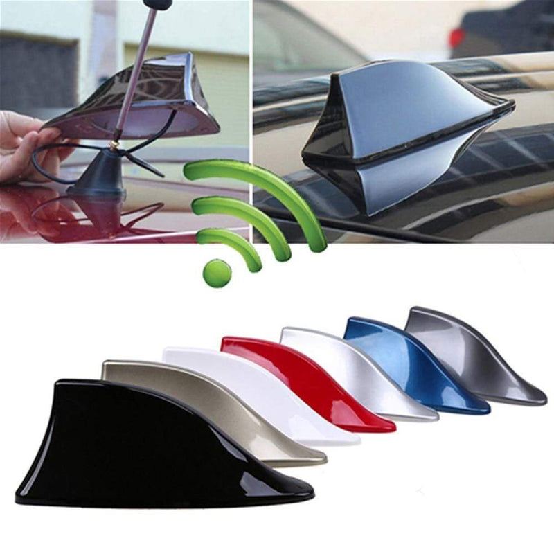 Upgraded Signal Universal Car Shark Fin Antenna Auto Roof FM/AM Radio Aerial Replacement for BMW/Honda/Toyota/Hyundai/Kia/etc AExp