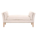 Upholstered Bench, Bisque Cream