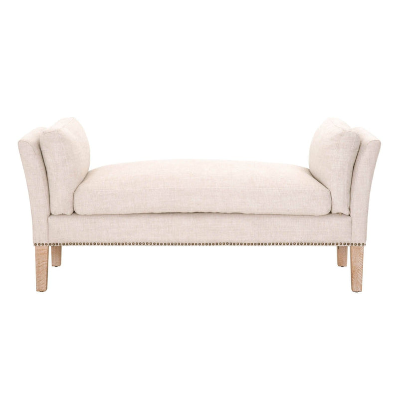 Upholstered Bench, Bisque Cream