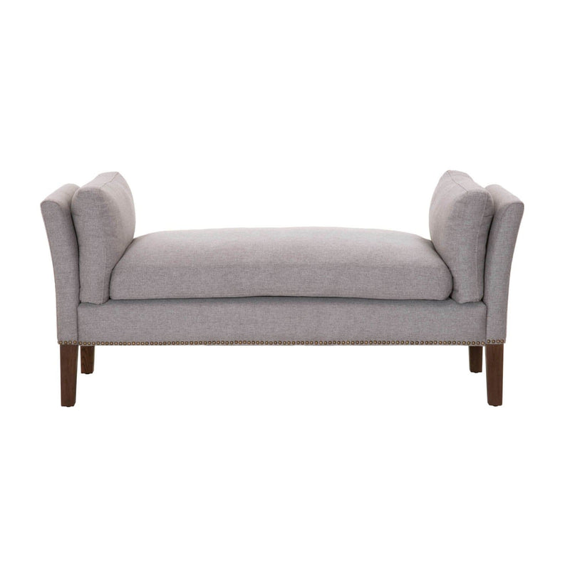 Upholstered Bench, Gray