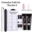 UR SUGAR 15ml Poly UV Nail Gel Kit Acrylic Set Extend Fast Builder UV Gel Slip Solution Nail Form Nail Art Brush Nail Tool Kit AExp