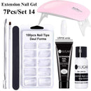 UR SUGAR 15ml Poly UV Nail Gel Kit Acrylic Set Extend Fast Builder UV Gel Slip Solution Nail Form Nail Art Brush Nail Tool Kit AExp