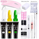 UR SUGAR 15ml Poly UV Nail Gel Kit Acrylic Set Extend Fast Builder UV Gel Slip Solution Nail Form Nail Art Brush Nail Tool Kit AExp