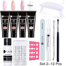 UR SUGAR 15ml Poly UV Nail Gel Kit Acrylic Set Extend Fast Builder UV Gel Slip Solution Nail Form Nail Art Brush Nail Tool Kit JadeMoghul Inc. 