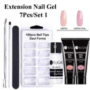 UR SUGAR 15ml Poly UV Nail Gel Kit Acrylic Set Extend Fast Builder UV Gel Slip Solution Nail Form Nail Art Brush Nail Tool Kit JadeMoghul Inc. 