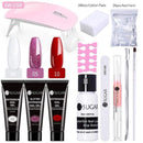 UR SUGAR 15ml Poly UV Nail Gel Kit Acrylic Set Extend Fast Builder UV Gel Slip Solution Nail Form Nail Art Brush Nail Tool Kit JadeMoghul Inc. 