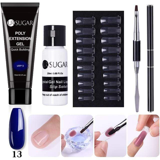 UR SUGAR 5pcs/Set  Nail Polish Gel Nail Kit 15ml Quick Building  UV Nail PolishGel Extensions Acrylic Gel Nail Art Set AExp