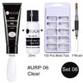 UR SUGAR 5pcs/Set  Nail Polish Gel Nail Kit 15ml Quick Building  UV Nail PolishGel Extensions Acrylic Gel Nail Art Set AExp