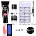 UR SUGAR 5pcs/Set  Nail Polish Gel Nail Kit 15ml Quick Building  UV Nail PolishGel Extensions Acrylic Gel Nail Art Set AExp